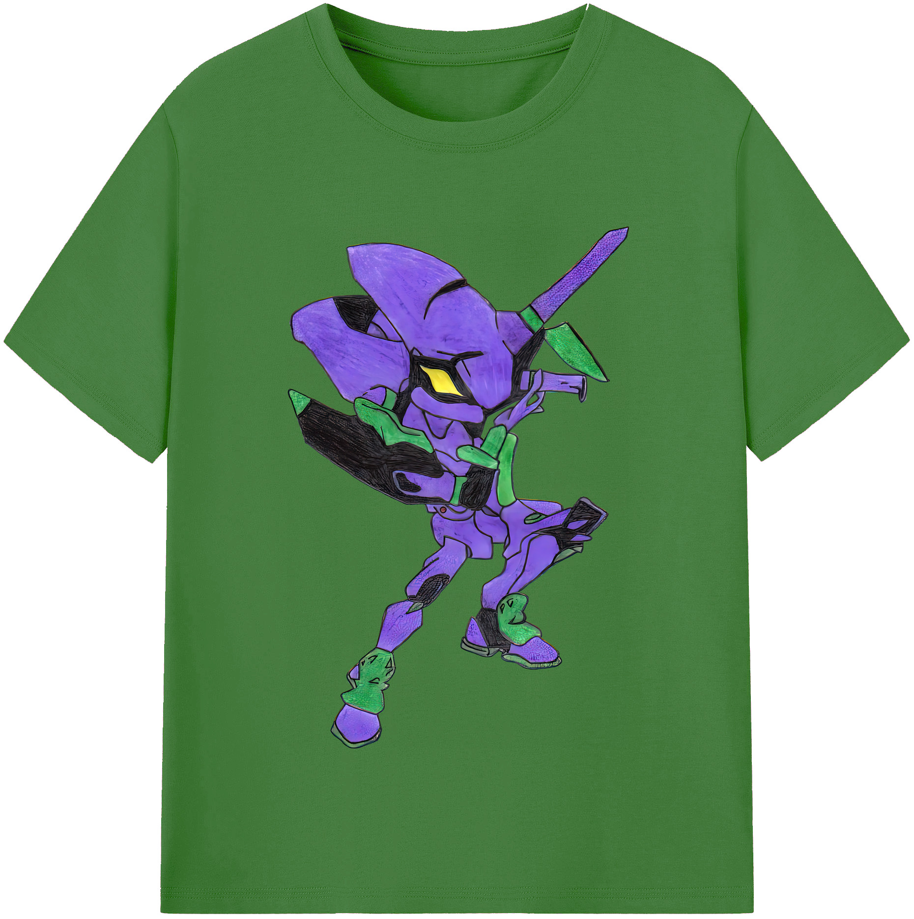 （画像用） EVA 新世紀エヴァンゲリオン レディースカジュアルプリントTシャツ（綿100％）
